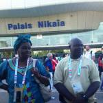 Avec Salamatou Ma+»ga aux Jeux de la Francophonie, Nice 2013, en France